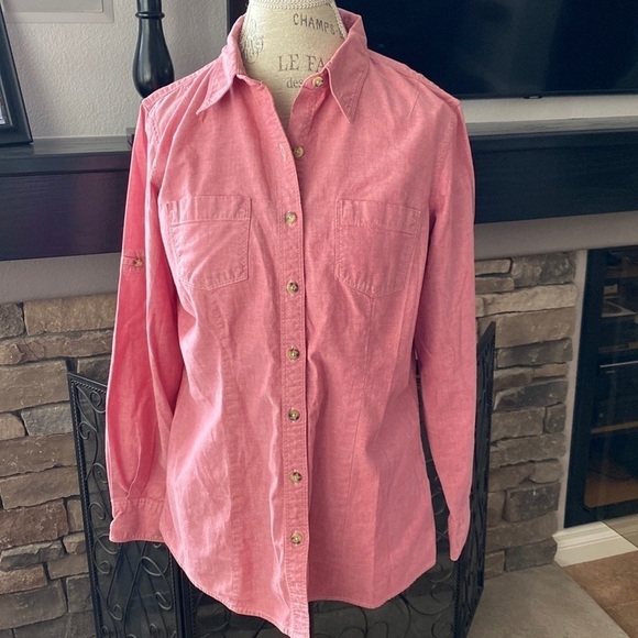 L.L. Bean Cotton Button down shirt size Medium - Picture 1 of 7